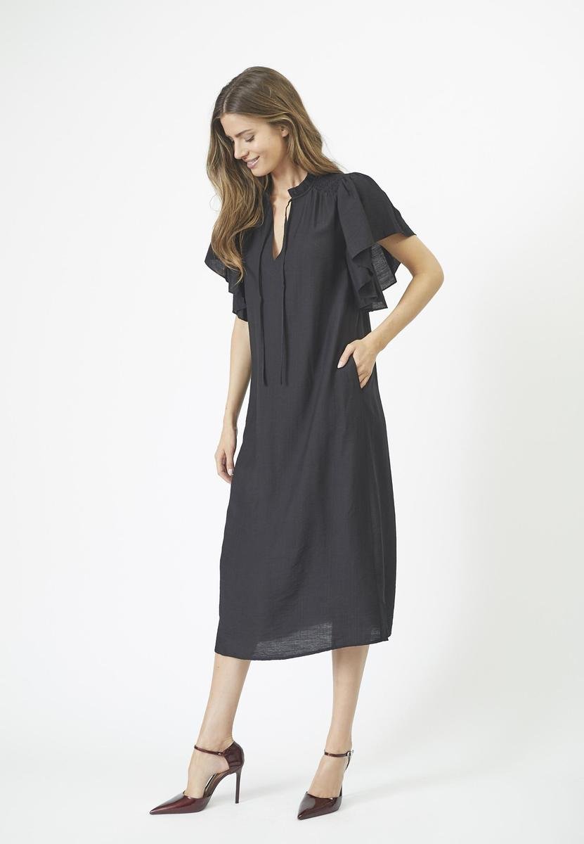 HeraCC SS Frill Dress - Black - Co'couture