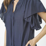 HeraCC SS Frill Dress - Ink - Co'couture