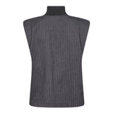 IdaCC Pin Stripe Top - Mid Grey - Co'couture