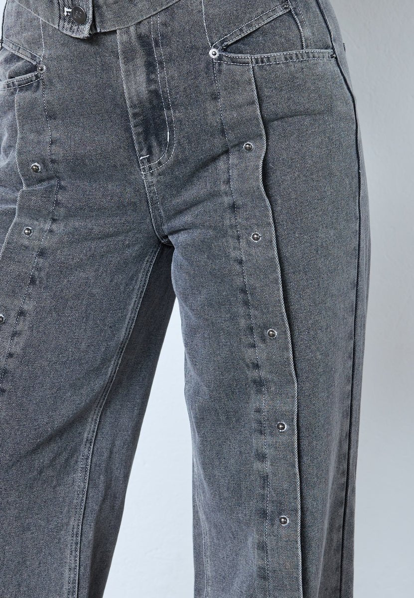 KellanCC Button LL Jeans - Mid Grey - Co'couture