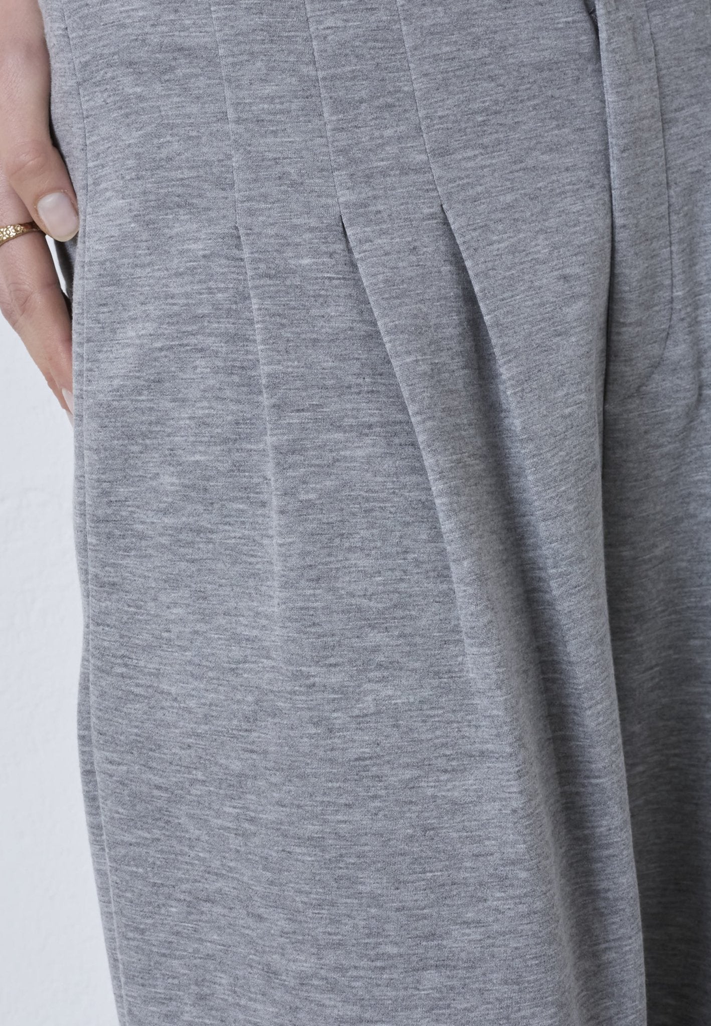 LanceCC Pleat Sweatpant - Grey Melange - Co'couture