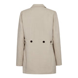 LeenaCC Linen Fitted Blazer - Bone - Co'couture