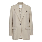 LeenaCC Linen Fitted Blazer - Bone - Co'couture