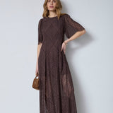 LetiCC Lace Maxi Dress - Dark Brown - Co'couture