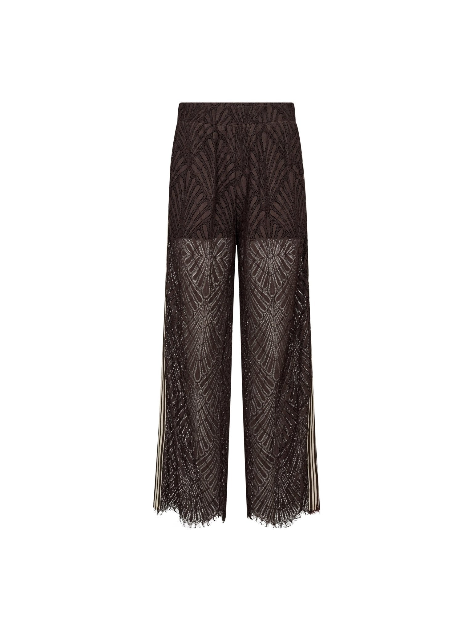 LetiCC Lace Panel Pant - Dark Brown - Co'couture