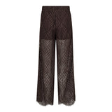 LetiCC Lace Panel Pant - Dark Brown - Co'couture