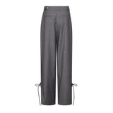 LiamCC String Pleat LL Pant - Mid Grey - Co'couture
