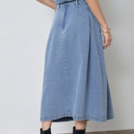 LovaCC Anya Pleat Skirt - Denim blue - Co'couture