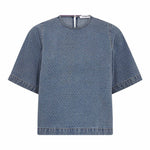 LovaCC Denim SS Blouse - Denim blue - Co'couture