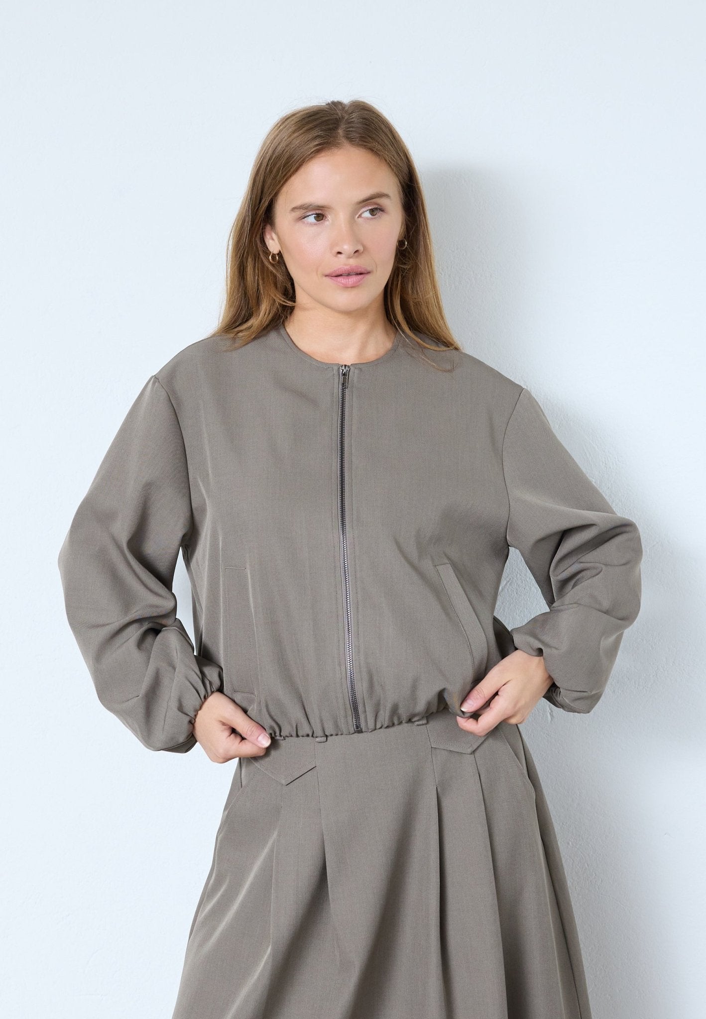 LunaCC Balloon Zip Jacket - Walnut - Co'couture