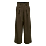 LunaCC Eyelet Wide Pant - Military Olive - Co'couture