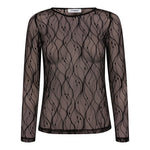 MercyCC Mesh O - Blouse - Dark Brown - Co'couture