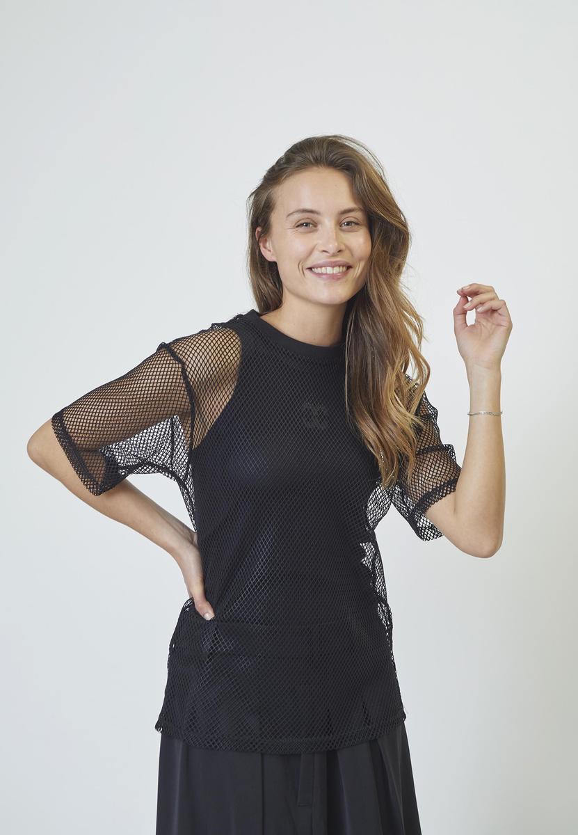 NellyCC Net Oversize Tee - Black - Co'couture