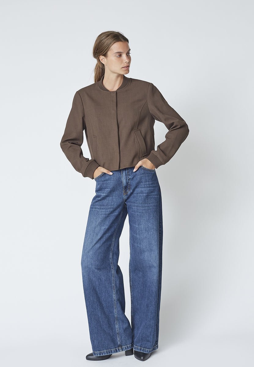 New BostonCC Crop Jacket - Walnut - Co'couture