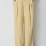 NilanCC Pleat LLPant - PaleYellow - Co'couture
