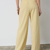 NilanCC Pleat LLPant - PaleYellow - Co'couture