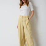 NilanCC Pleat LLPant - PaleYellow - Co'couture