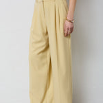 NilanCC Pleat Pant - PaleYellow - Co'couture