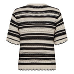 OdetteCC Stripe SS O - Knit - OffWhite - Black - Co'couture