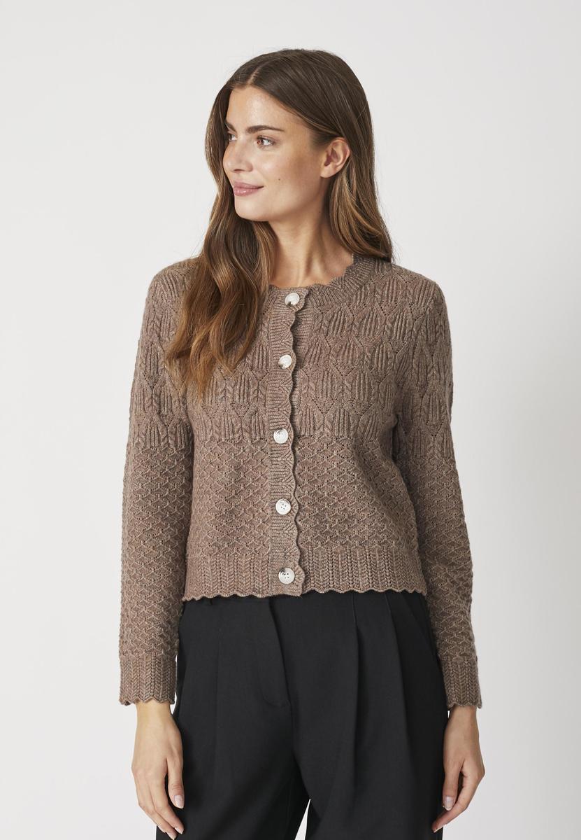 PointelleCC New Cardigan - Walnut - Co'couture