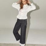 PoppyCC Eyelet Tie Shirt - White - Co'couture