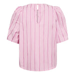 RosalinaCC Stripe SS Blouse - Pale pink - Co'couture