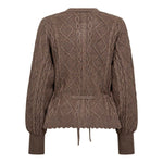 RowCC Cable Tie Cardigan - Walnut - Co'couture