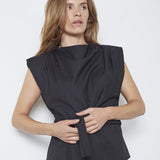 SagaCC Pleat Top - Black - Co'couture