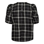 SallyCC Check SS Blouse - Black - Co'couture