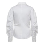 SannaCC Asym Placket Shirt - White - Co'couture