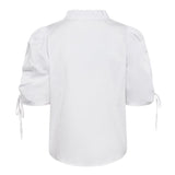 SannaCC SS Puff V - Blouse - White - Co'couture