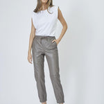 ShilohCC Leather Joggers - Elephant - Co'couture