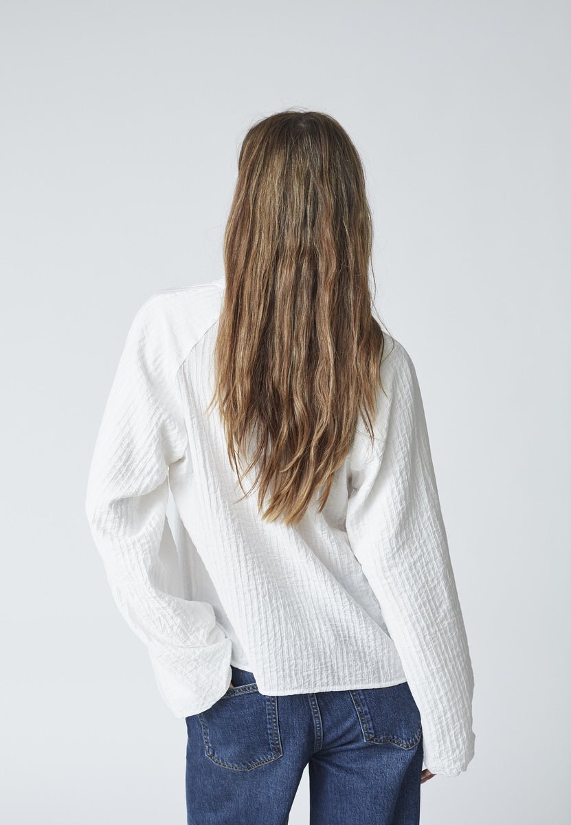 ShinaCC Lace V - Shirt - Off white - Co'couture