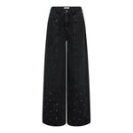 SifCC Eyelet Wide Jeans - Black - Co'couture