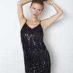 SillaCC Sequin Strap Dress - Black - Co'couture