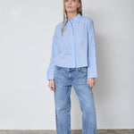 SimoCC Stripe Button Shirt - Pale Blue - Co'couture