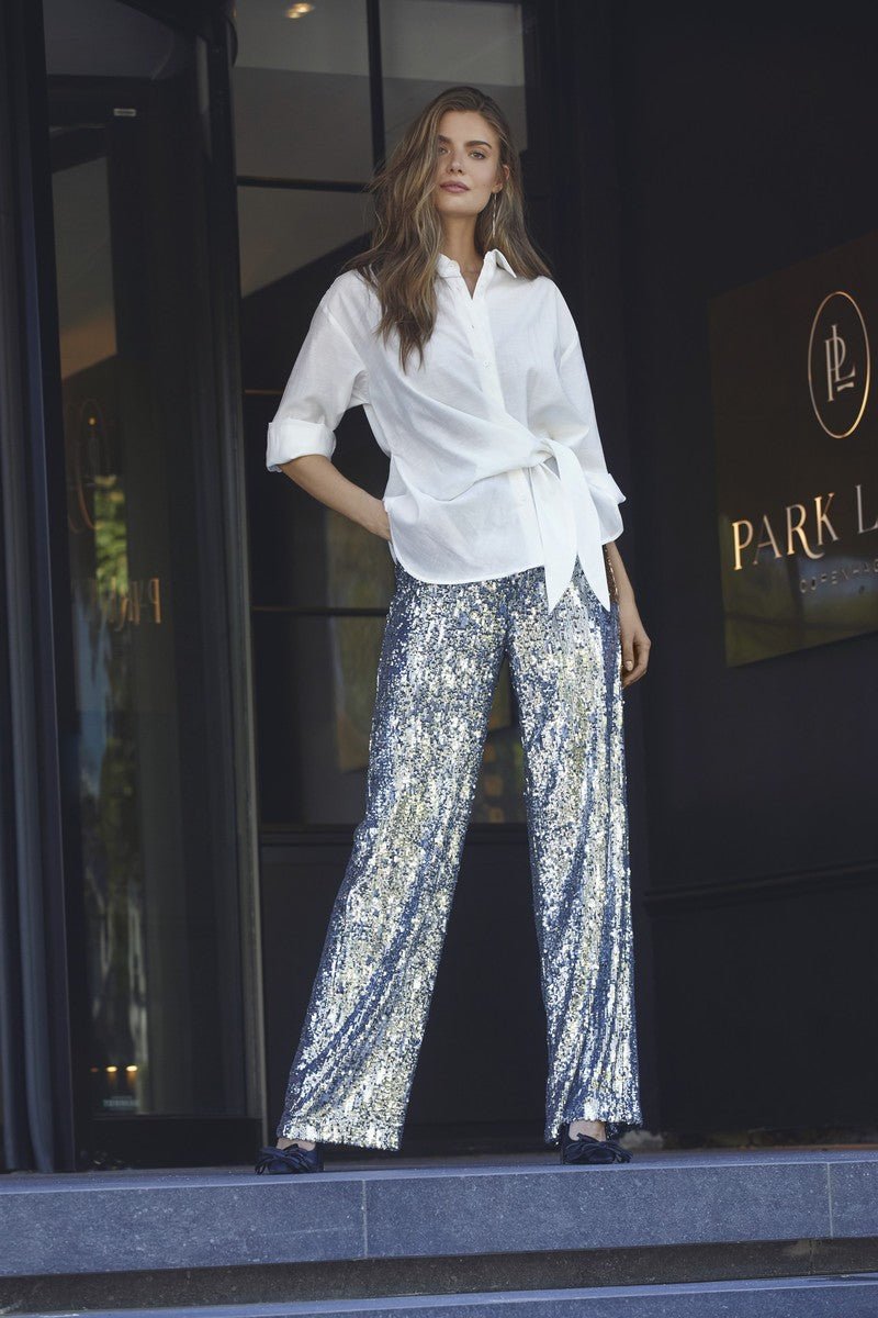 SophieCC Sequin Pant - Silver - Co'couture