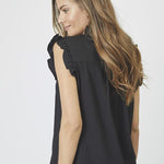 SuedaCC Frill Top - Black - Co'couture