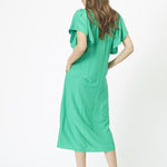 SunriseCC SS Frill Dress - Green - Co'couture