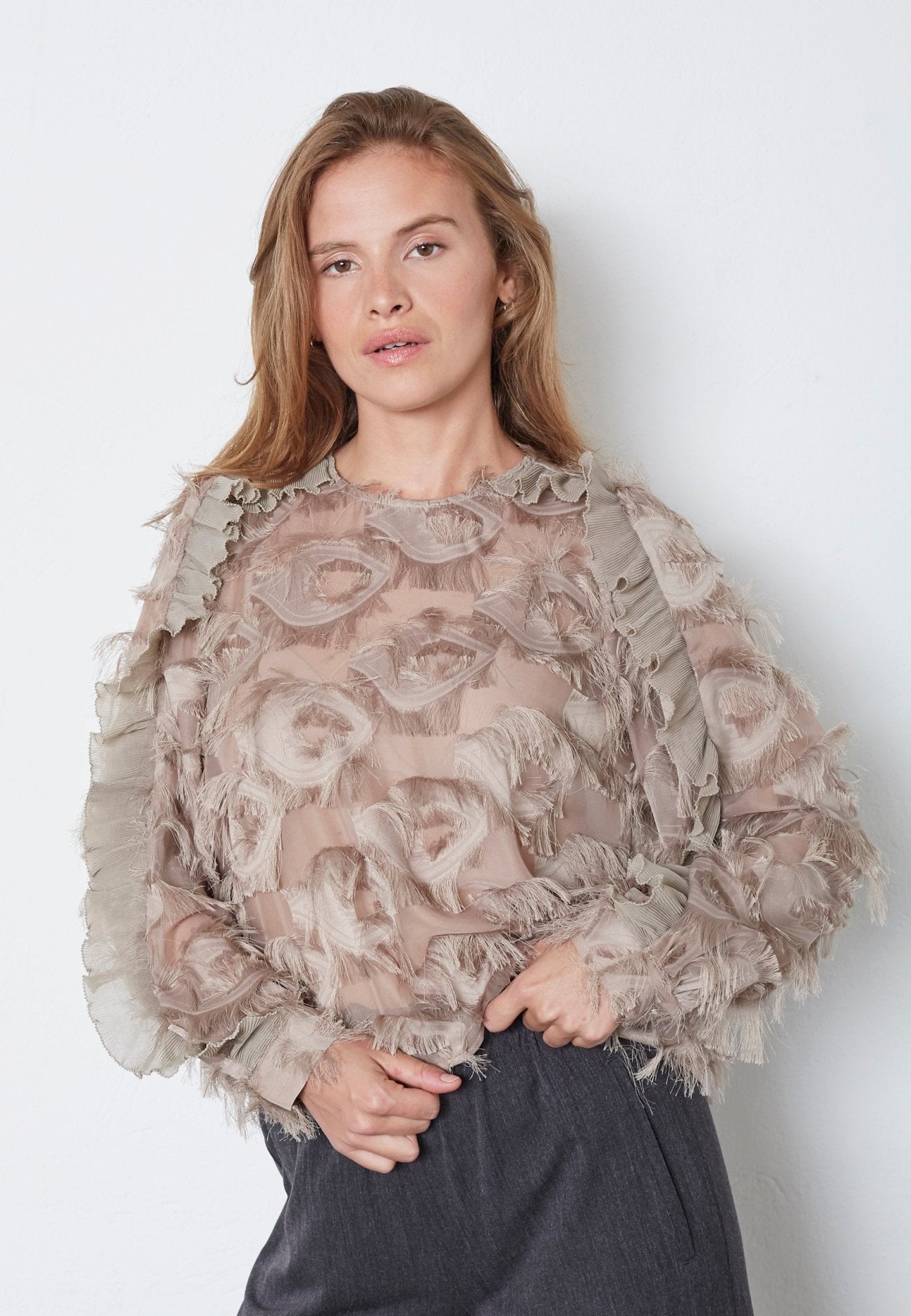 SyraCC Structure Blouse - Walnut - Co'couture
