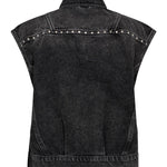 VickyCC Stud Denim Vest - Black - Co'couture