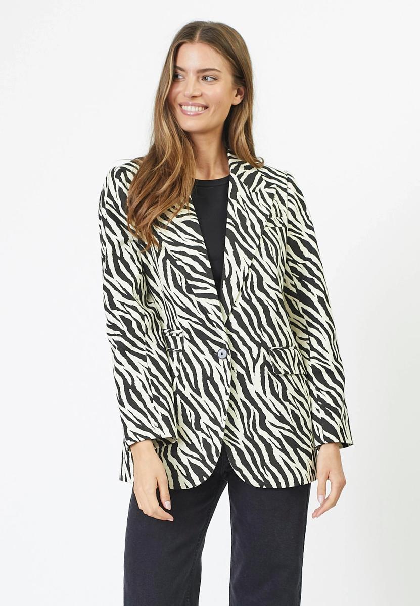 ZiggyCC Zebra Single Blazer - OffWhite - Black - Co'couture